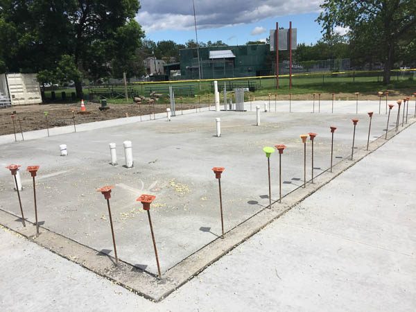 Concession Stand cement foundation
